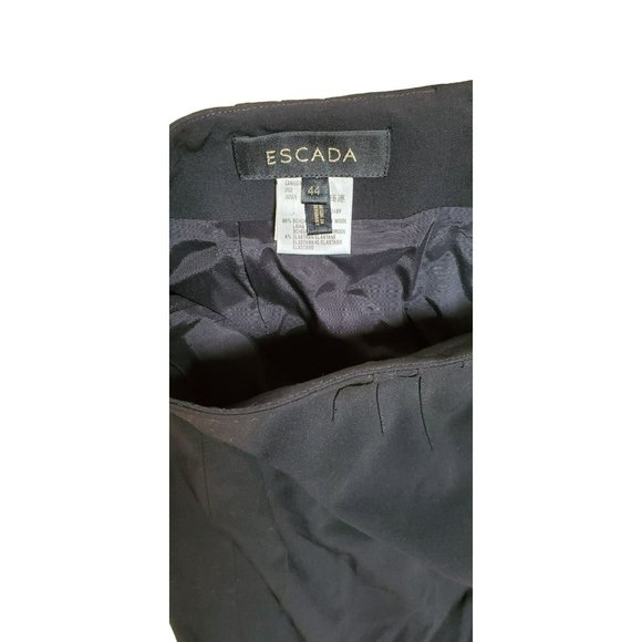 Escada Couture Black Women's Classic Wool Blend Pencil Skirt European 44 - Picture 2 of 3